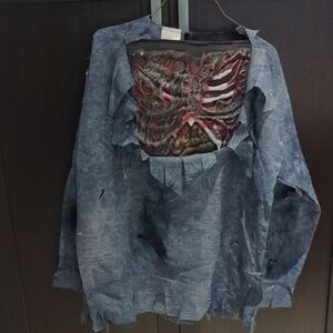 Teen Zombie Clown Costume Top With Mask - Size 14-16 NWT